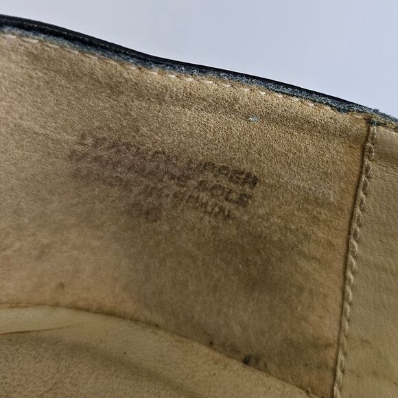 Vintage Etienne Aigner Navy Leather Horse Bit Snip Toe Carrington Loafers 8.5 - Picture 10 of 13